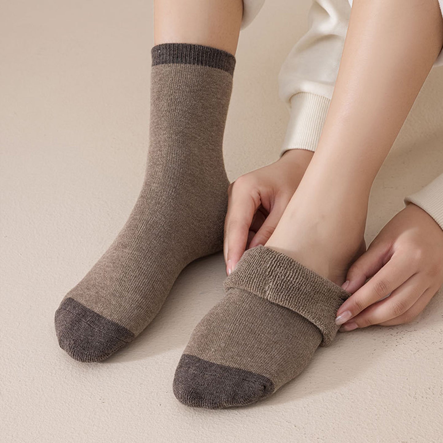 3 - Pack Colorblock Crew Socks with Soft Knit Fabric and Reinforced Heel and Toe