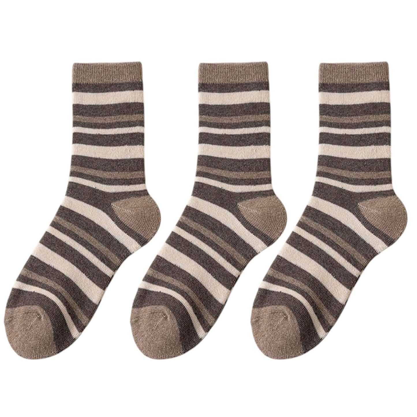 3 - Pack Colorblock Crew Socks with Soft Knit Fabric and Reinforced Heel and Toe