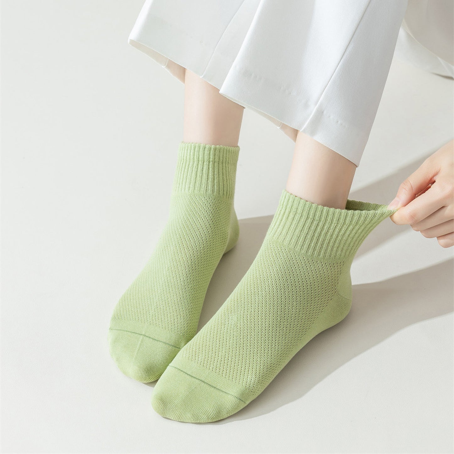 6pk Breathable Mesh Knit Casual Ankle Socks