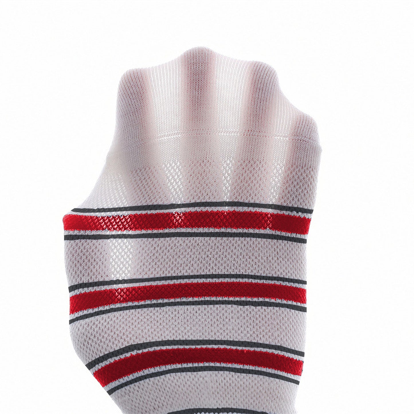6pk Striped Ankle Socks with Cuffed Design