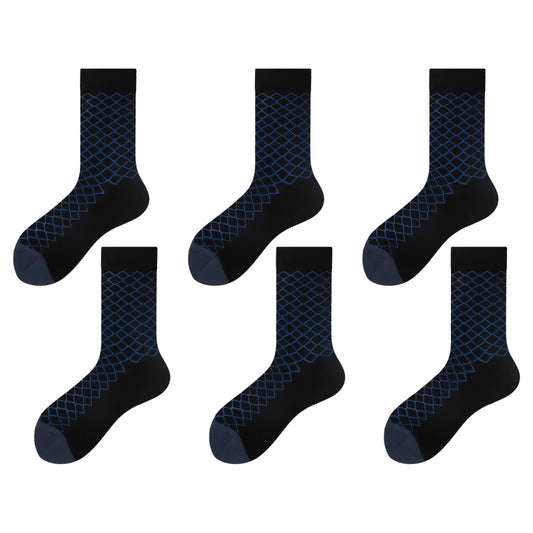 6pk Men's Socks with Geometric Pattern