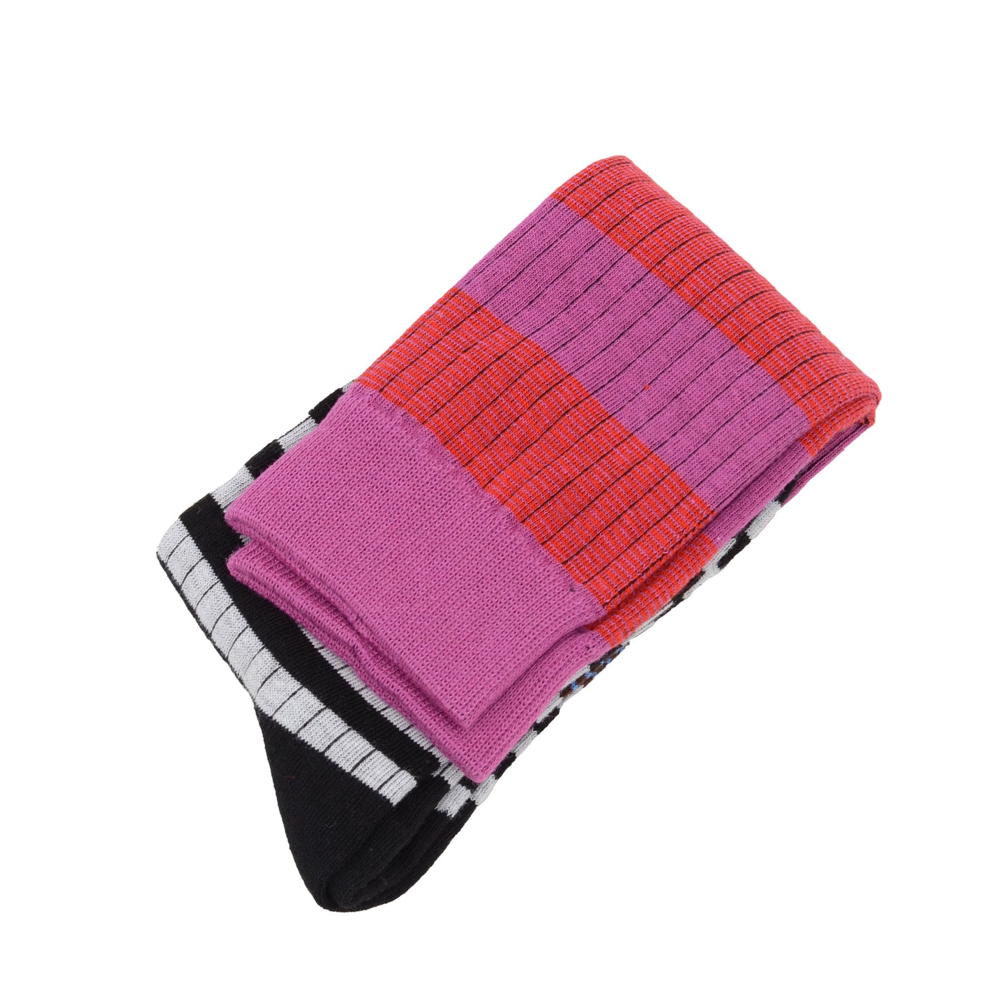 2 Pairs Striped Casual Sports Cotton Socks Soft Breathable Durable Everyday Comfort Fit