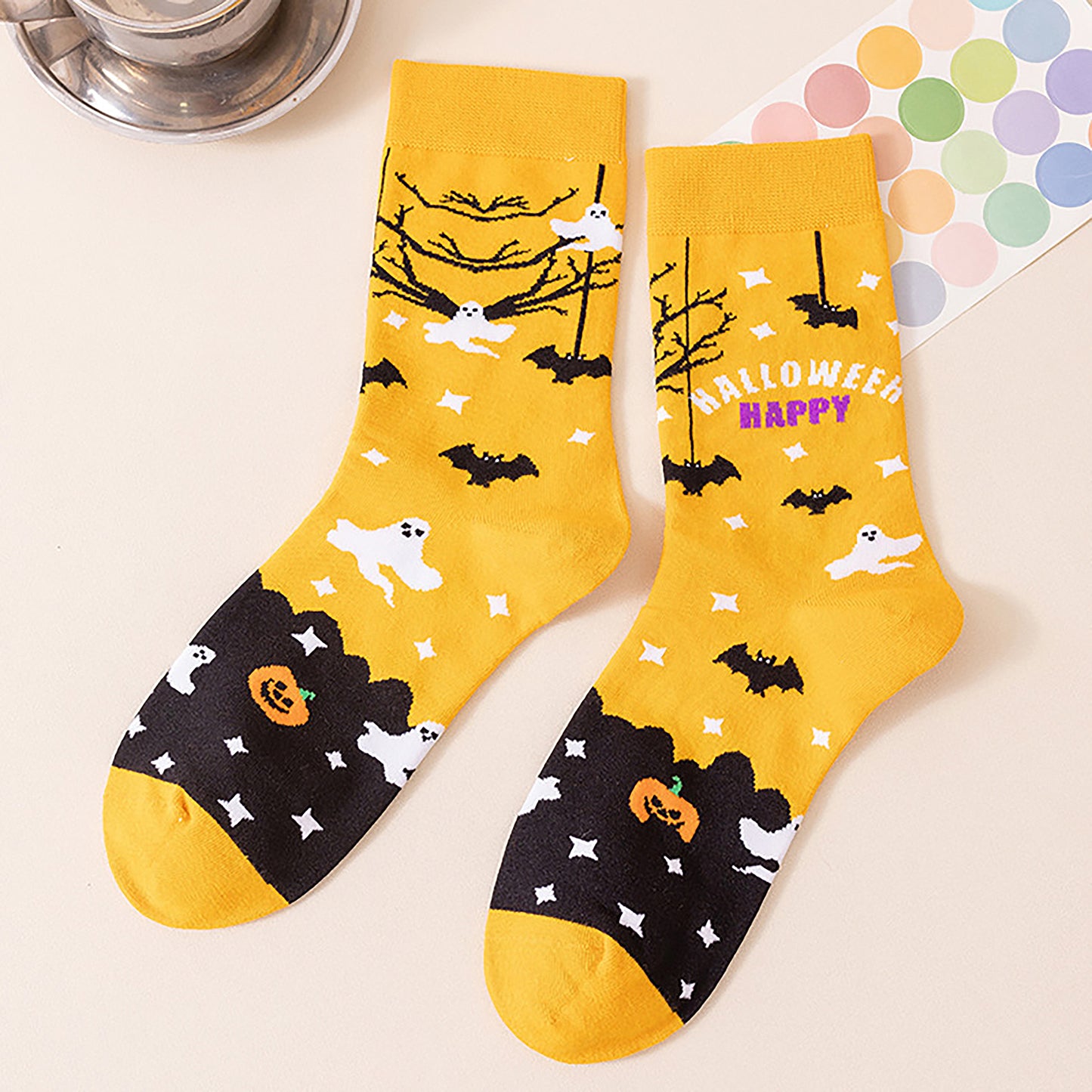 6-Pair Halloween Themed Crew Socks
