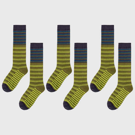 6pk Plaid Knee-High Socks - Stylish & Warm Long Socks for Casual & Dressy Outfits