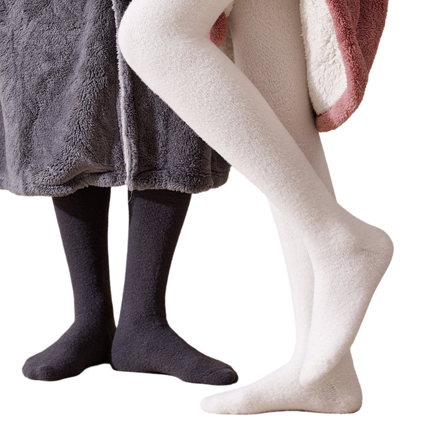 Plush Over The Knee High Elasticity Solid Color Thermal Socks