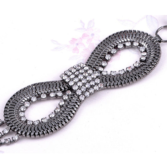 Bow Waist Chain with Crystal Accents and Adjustable Extender