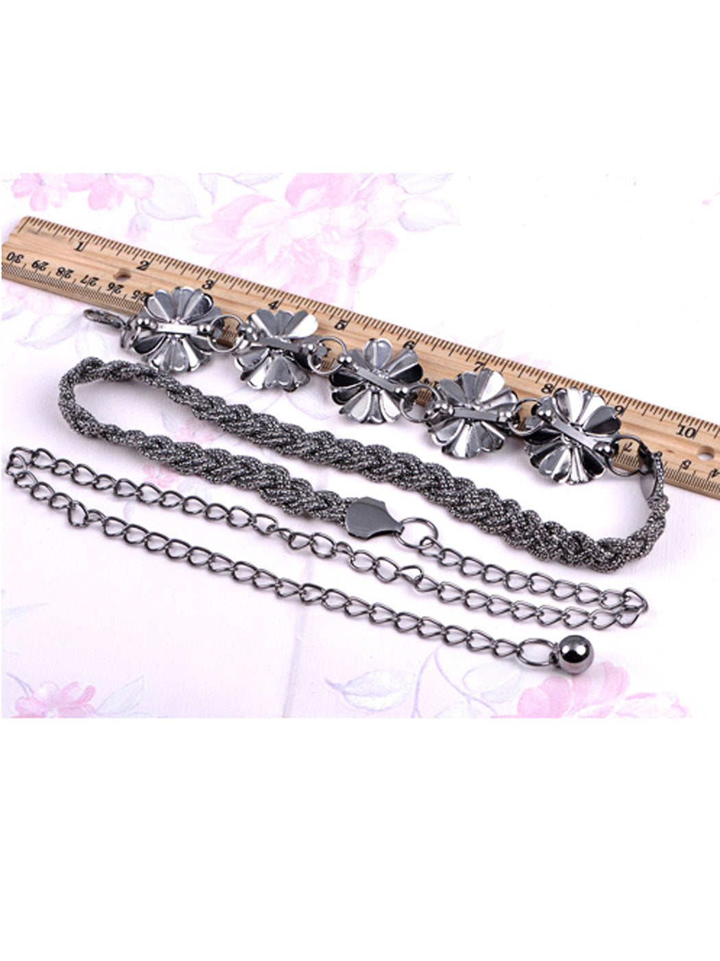 Five Flowers To The Face Gun Cross Coil Chained Belt