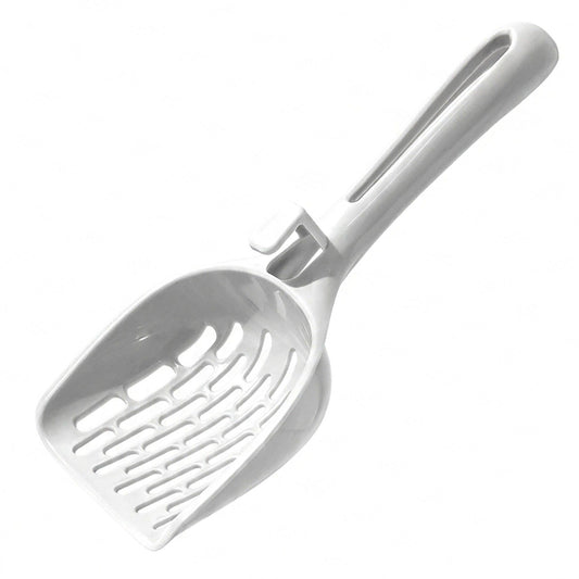 Plastic Cat Litter Scoop with Sifter Slots and Hanging Handle
