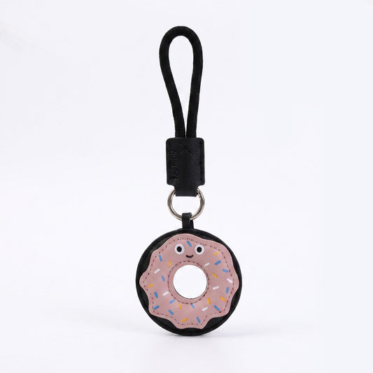 2-Piece Womens Padded Bag Charm with Hanging Strap and Stitched Detail