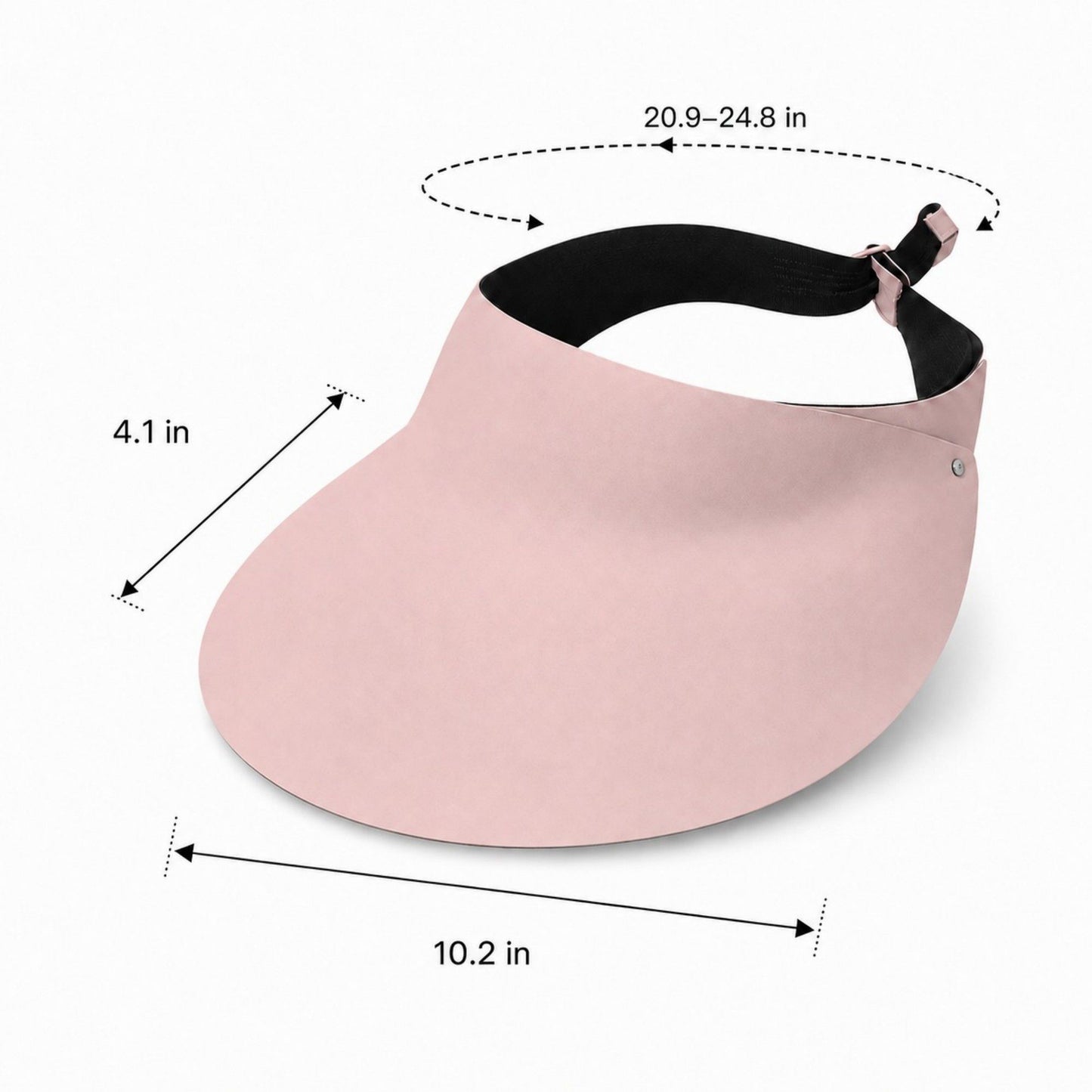 Foldable Packable Wide Brim Sun Visor Hat with Roll Up Travel Design