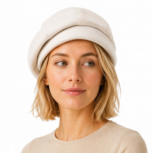 Wool Blend Houndstooth Beret Hat Vintage Painter Cap for Fall Winter