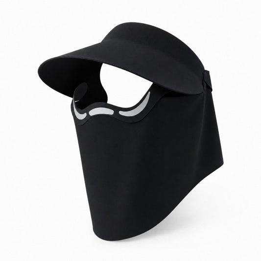 Magnetic Detachable Face Cover Visor Hat with Wide Brim and Neck Coverage