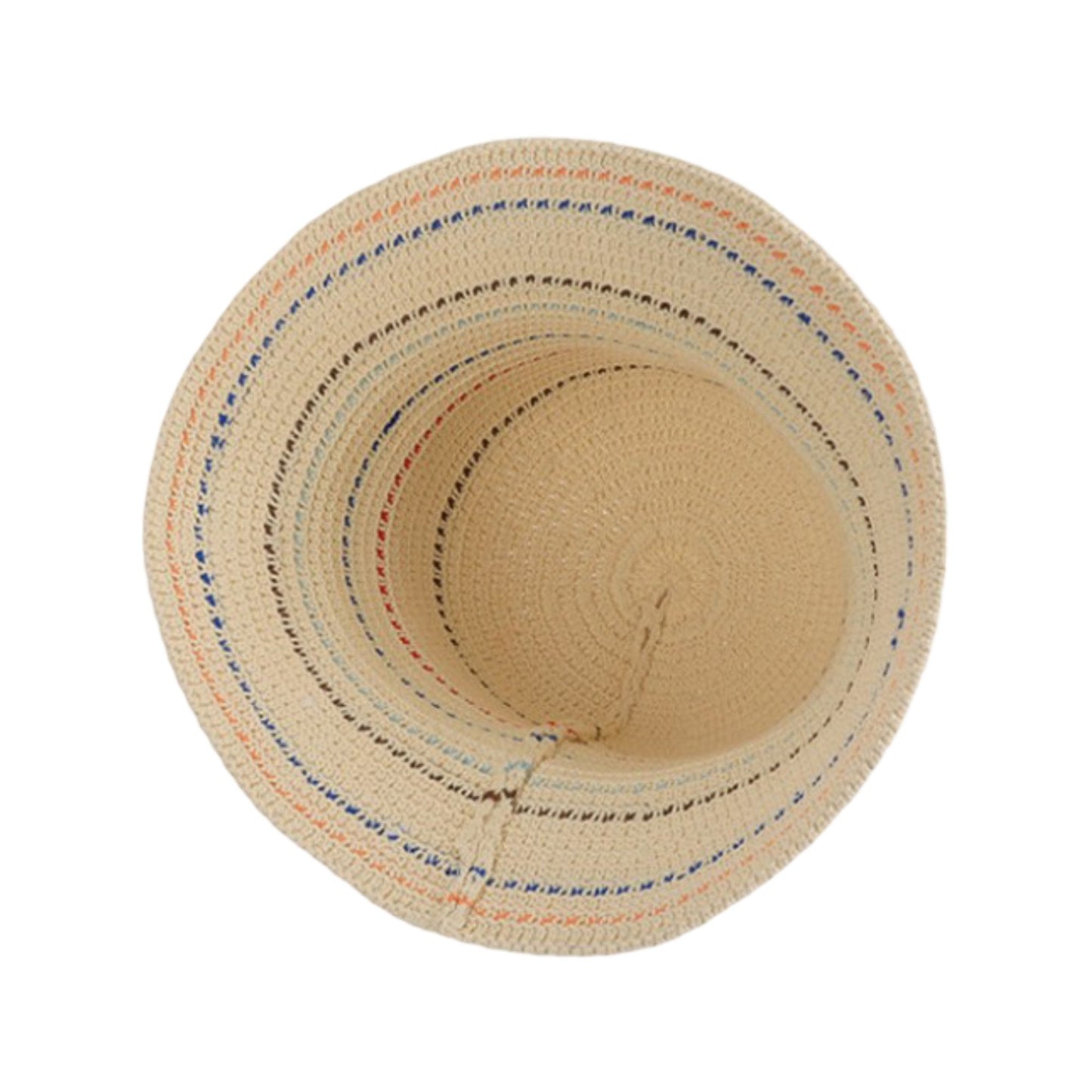 Straw Bucket Hat Breathable Woven Sun Hat Lightweight Packable Summer Beach Hat