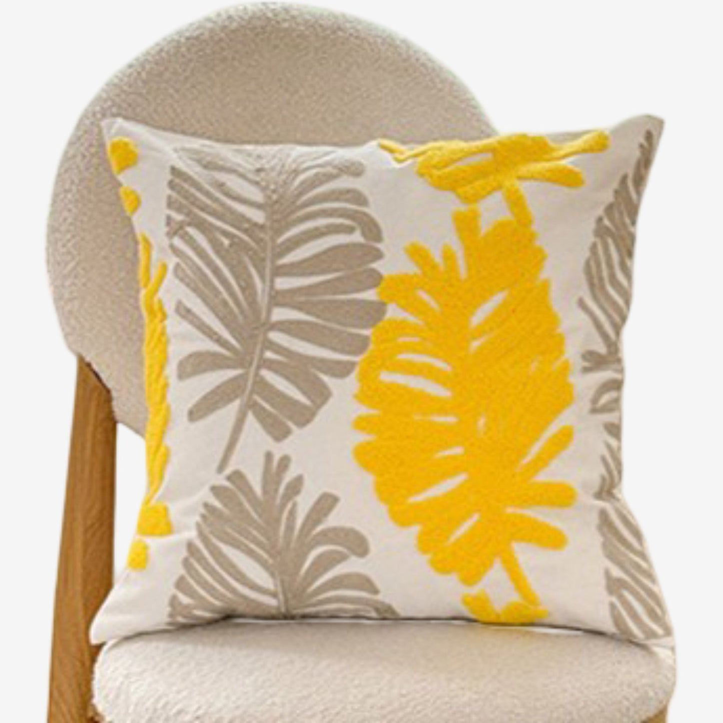 Canvas Throw Pillow 17.7*17.7 in Mixed Leaf Towel Design
