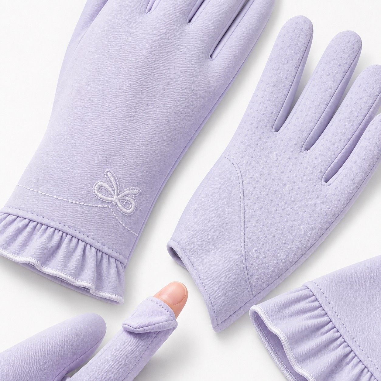 Long Cuff Fingerless Sun Protection Cycling Gloves