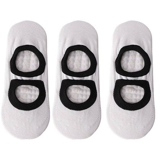 3-Pair Anti-Slip Ballet Grip Socks with Elastic Strap for Yoga, Pilates, and Barre