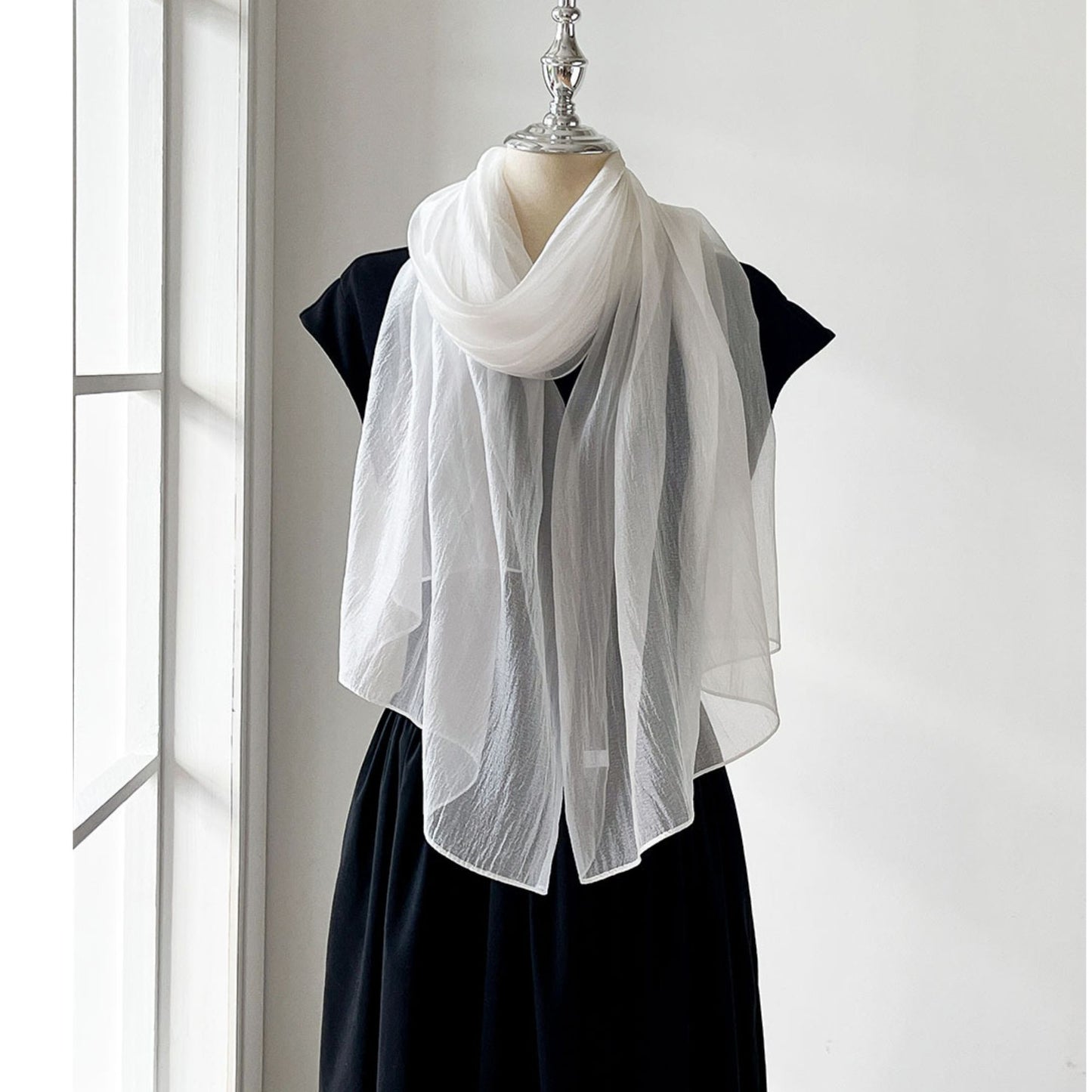 Lightweight Solid Color Fashion Scarf Elegant Long Wrap Shawl 70.5¡Á27.5 Inches