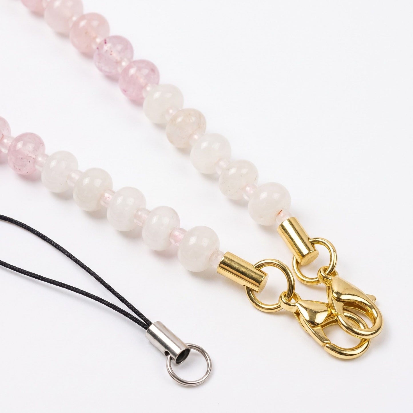 Beaded Phone Wrist Strap with Detachable Clasps