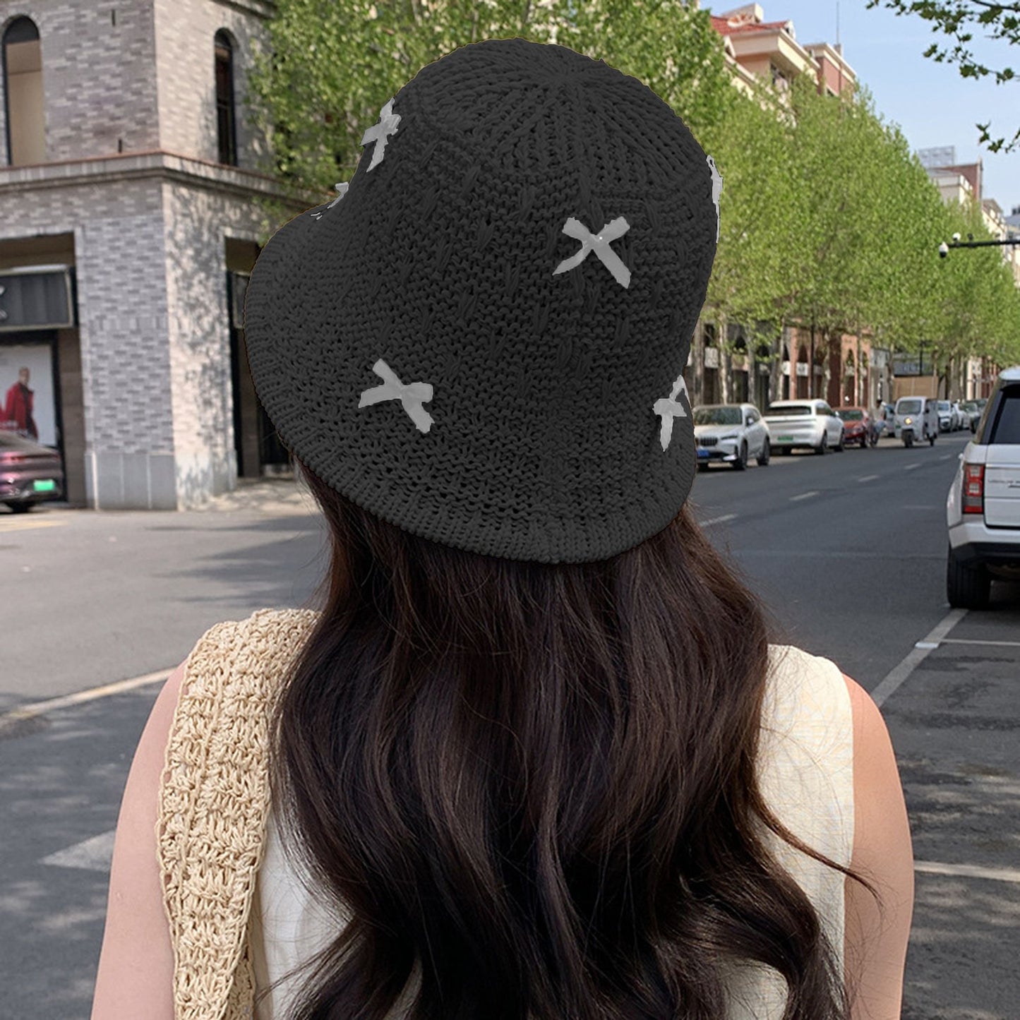Foldable Bucket Hat with Bow Accents