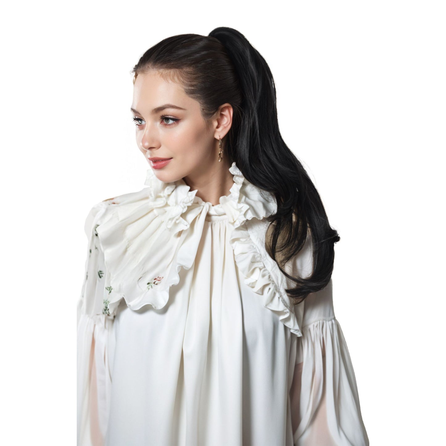 22-Inch Layered Claw Clip Ponytail Extension with Adjustable Drawstring and Breathable Net