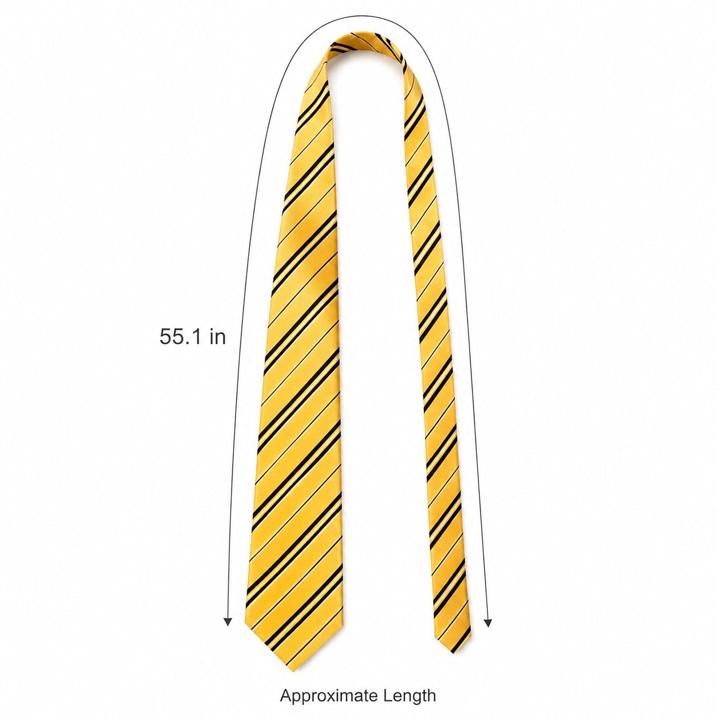 Striped Long Necktie for School Uniform and Waist Belt Styling