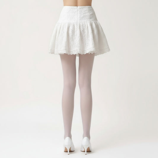 2pcs Women's Sheer Gradient Tights with Soft Blush Tone and Smooth Stretch Fit