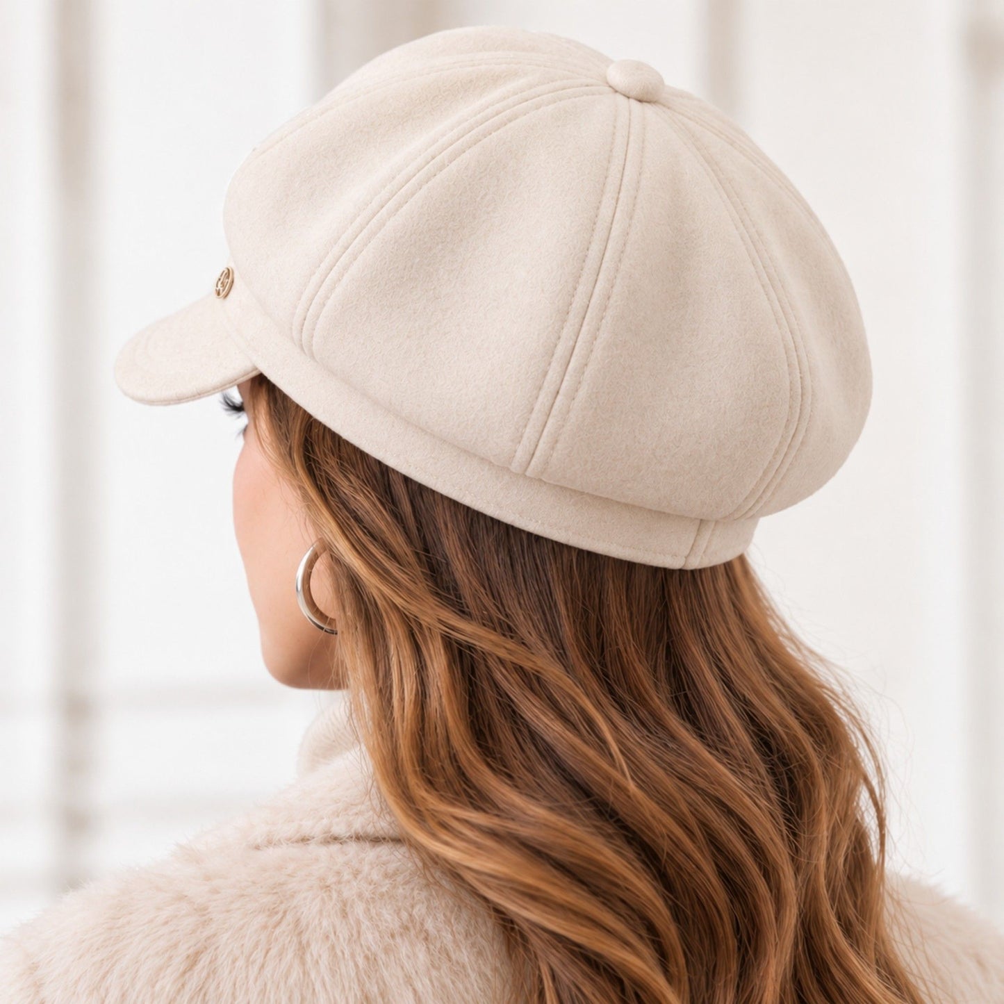 Embellished Newsboy Cap Adjustable Brim Baker Boy Hat