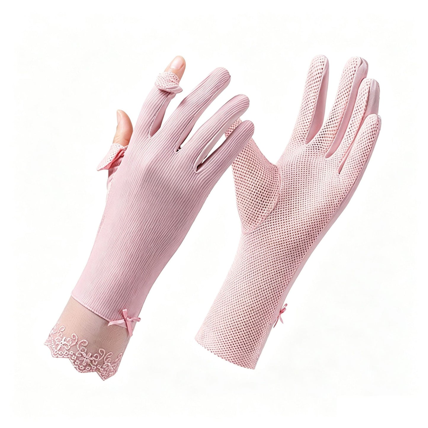 Convertible Fingerless Sun Protection Cycling Gloves