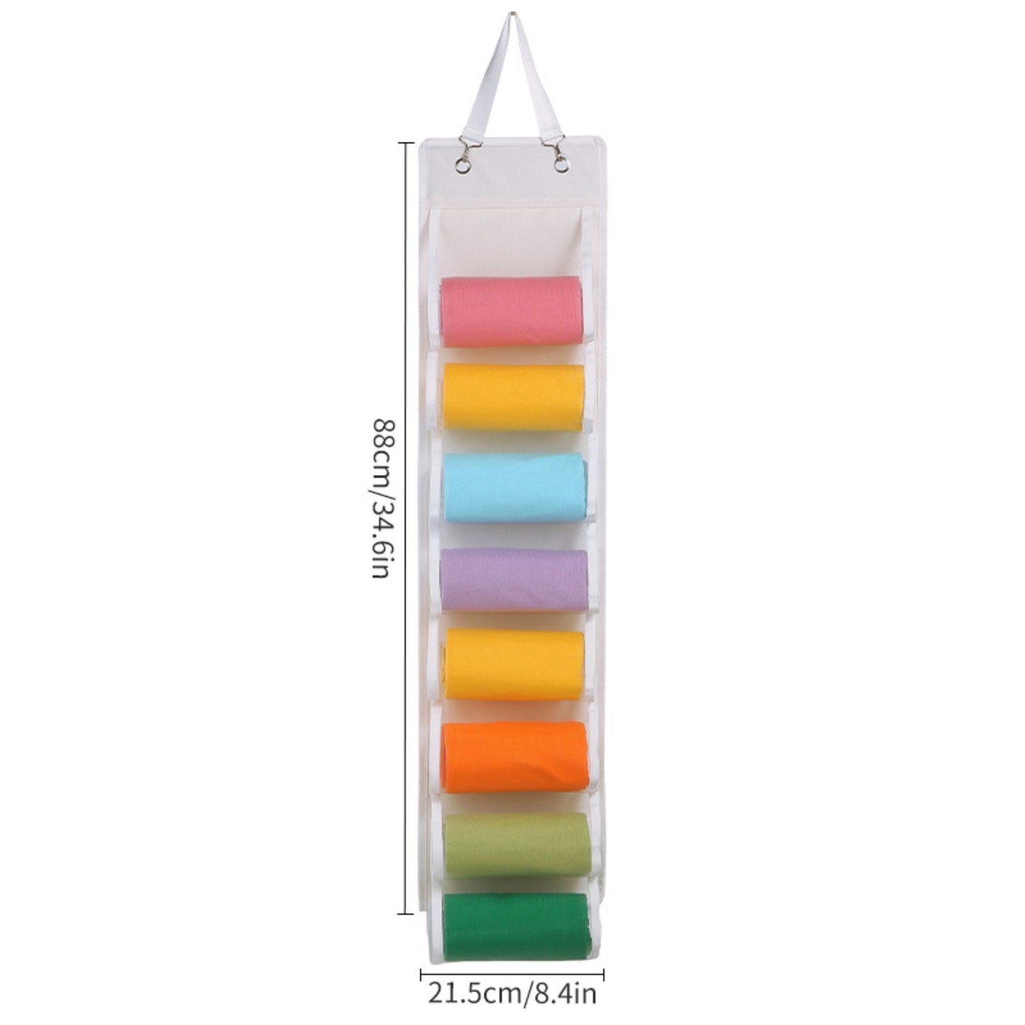 Hanging Closet Organizer Storage Bag Double Sided Storage for Socks Space Saving Closet Organizer