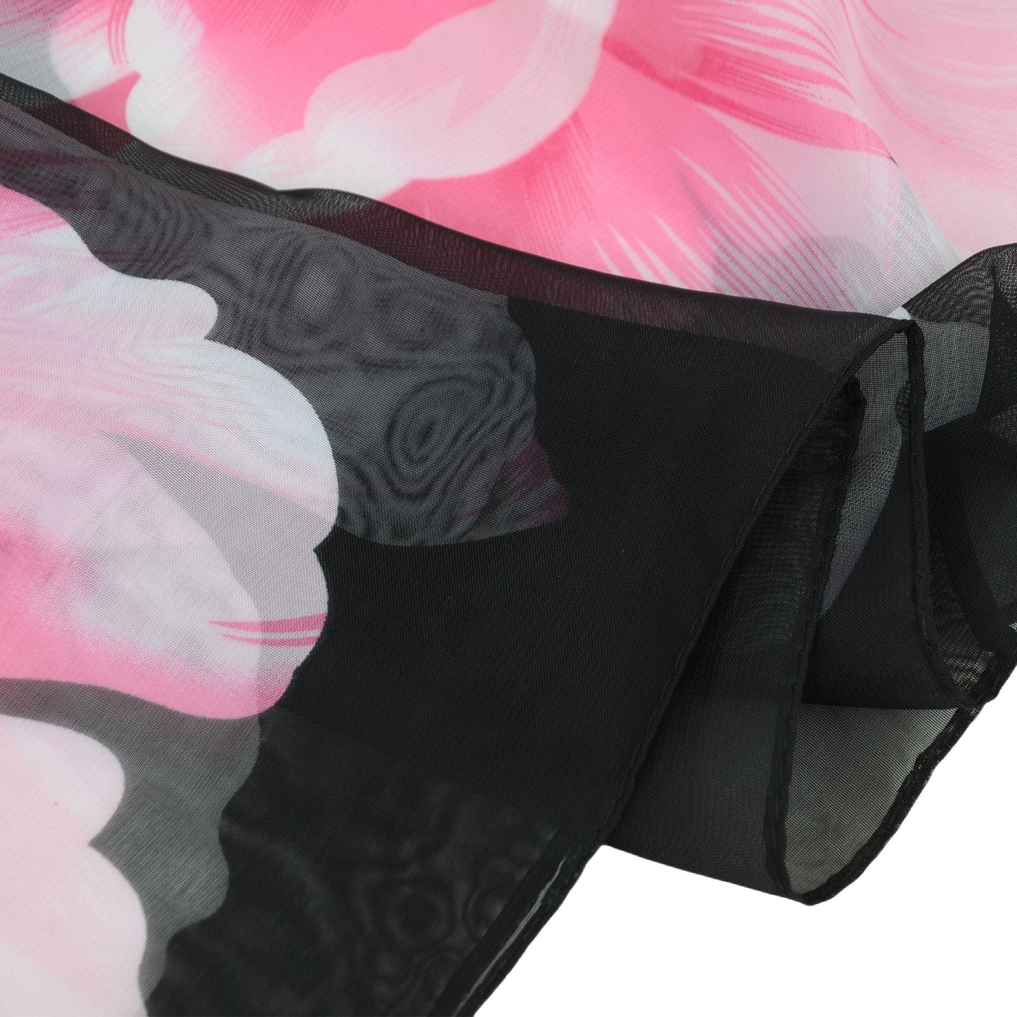Floral Print Chiffon Scarf Lightweight Sheer Shawl Wraps Scarves for Women 19.69 x 63 inches