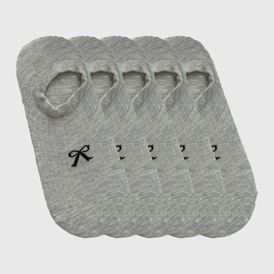 No-Show Liner Socks with Bow Accent 5Pk
