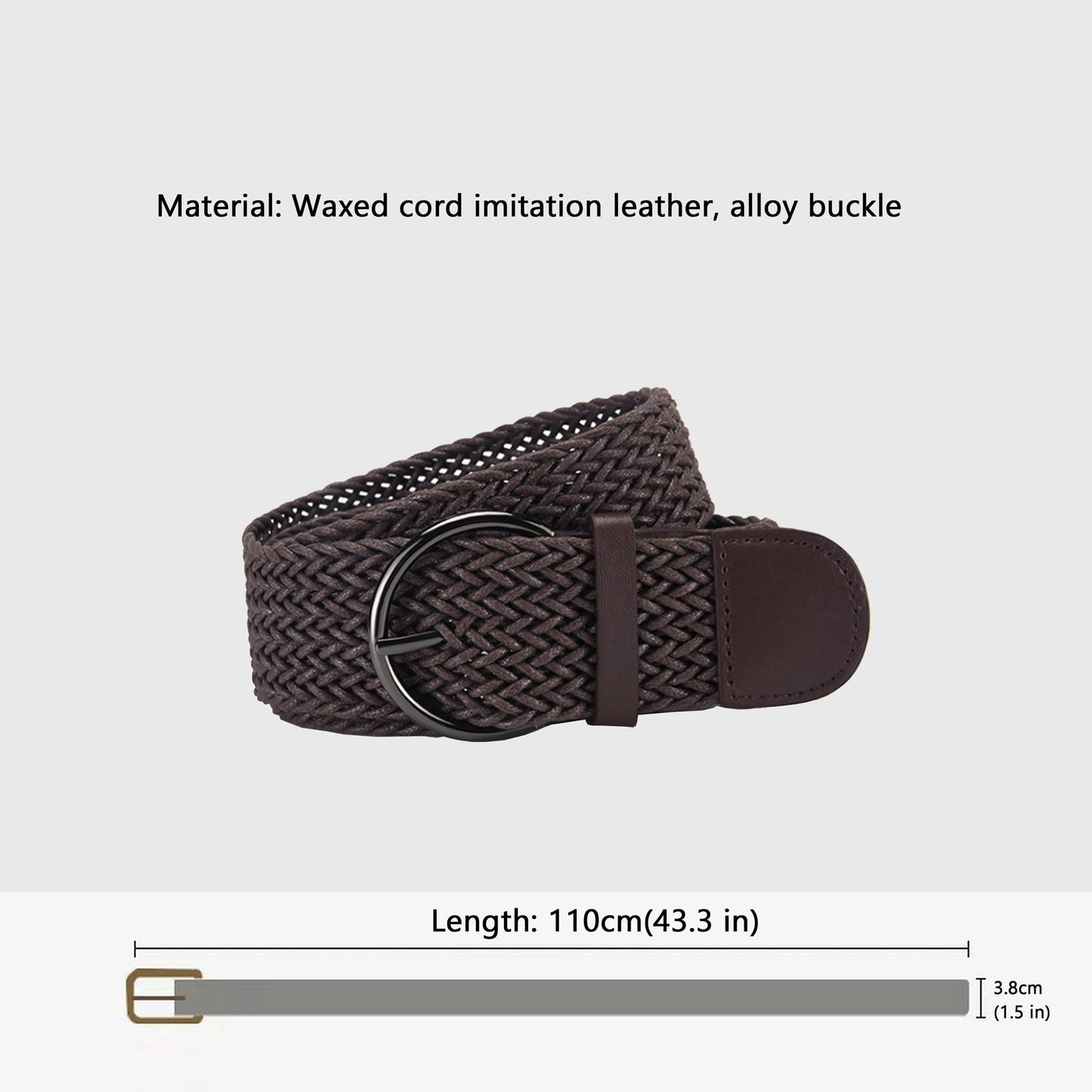 Chic Woven Womens Belt with Alloy Buckle