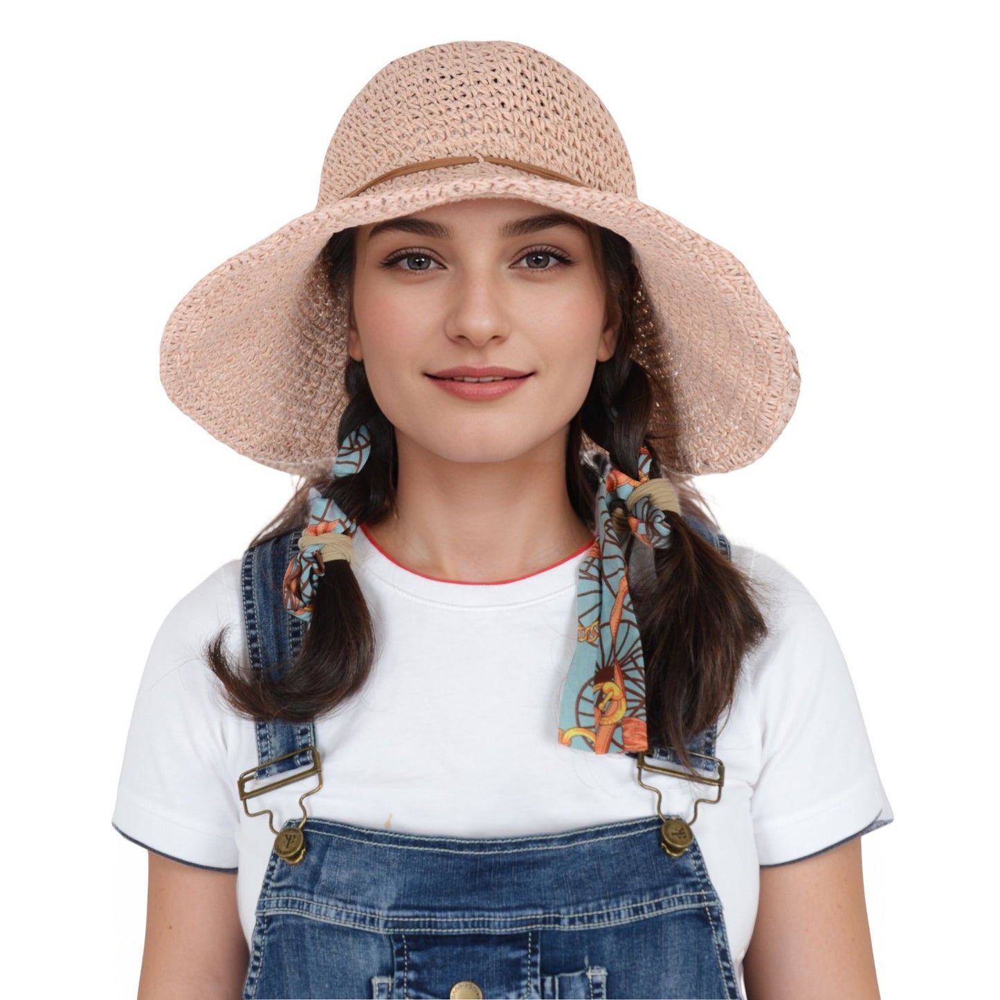 Woven Floppy Sun Hat with Rounded Crown and Decorative Bow Detail for Elegant Summer Shade and Vacation Style