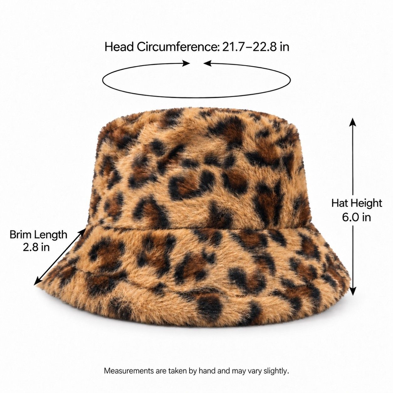Faux Fur Bucket Hat Soft Plush Winter Casual Fashion Hat
