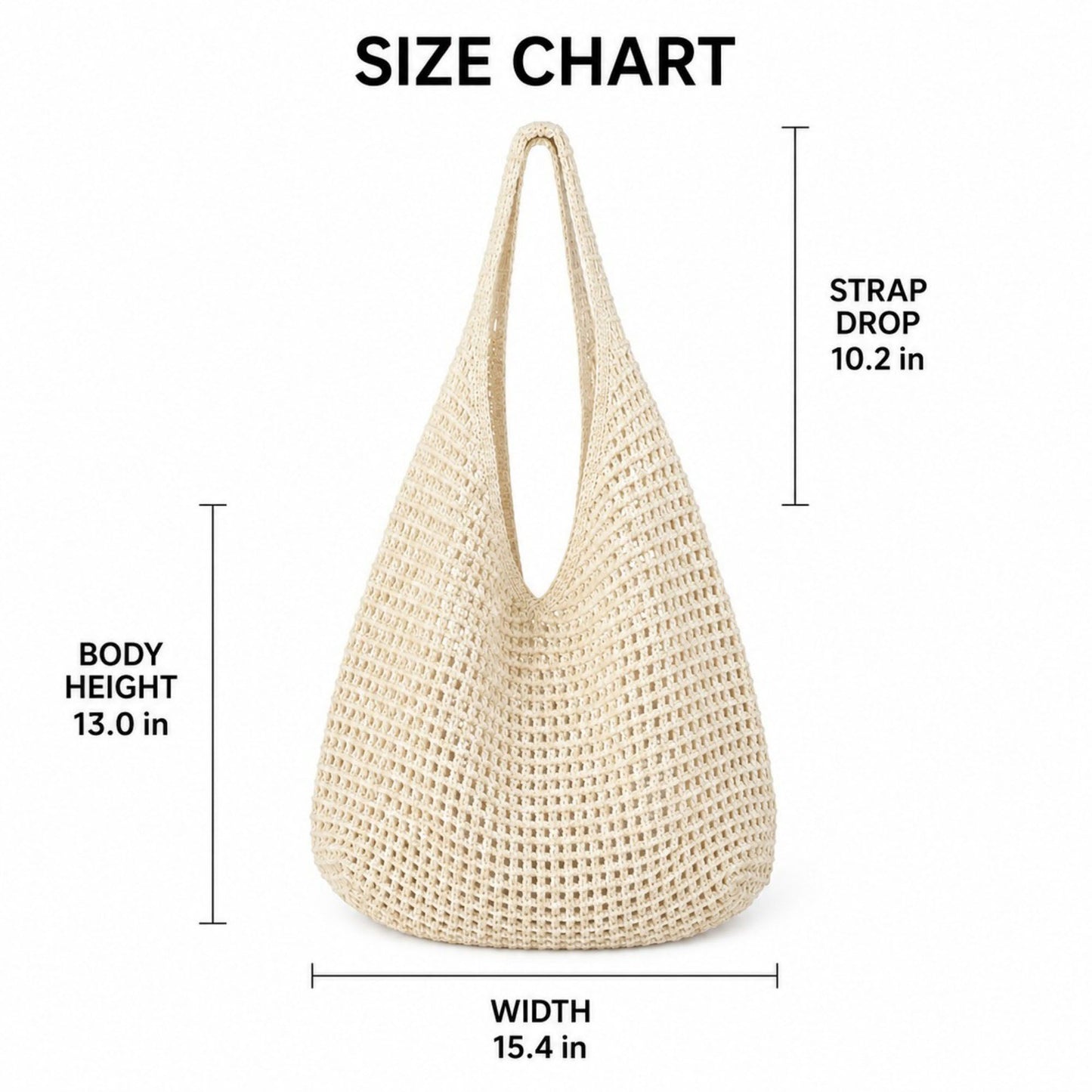 Crochet Tote Bag Red Open Knit Shoulder Bag Large Capacity Hobo Purse