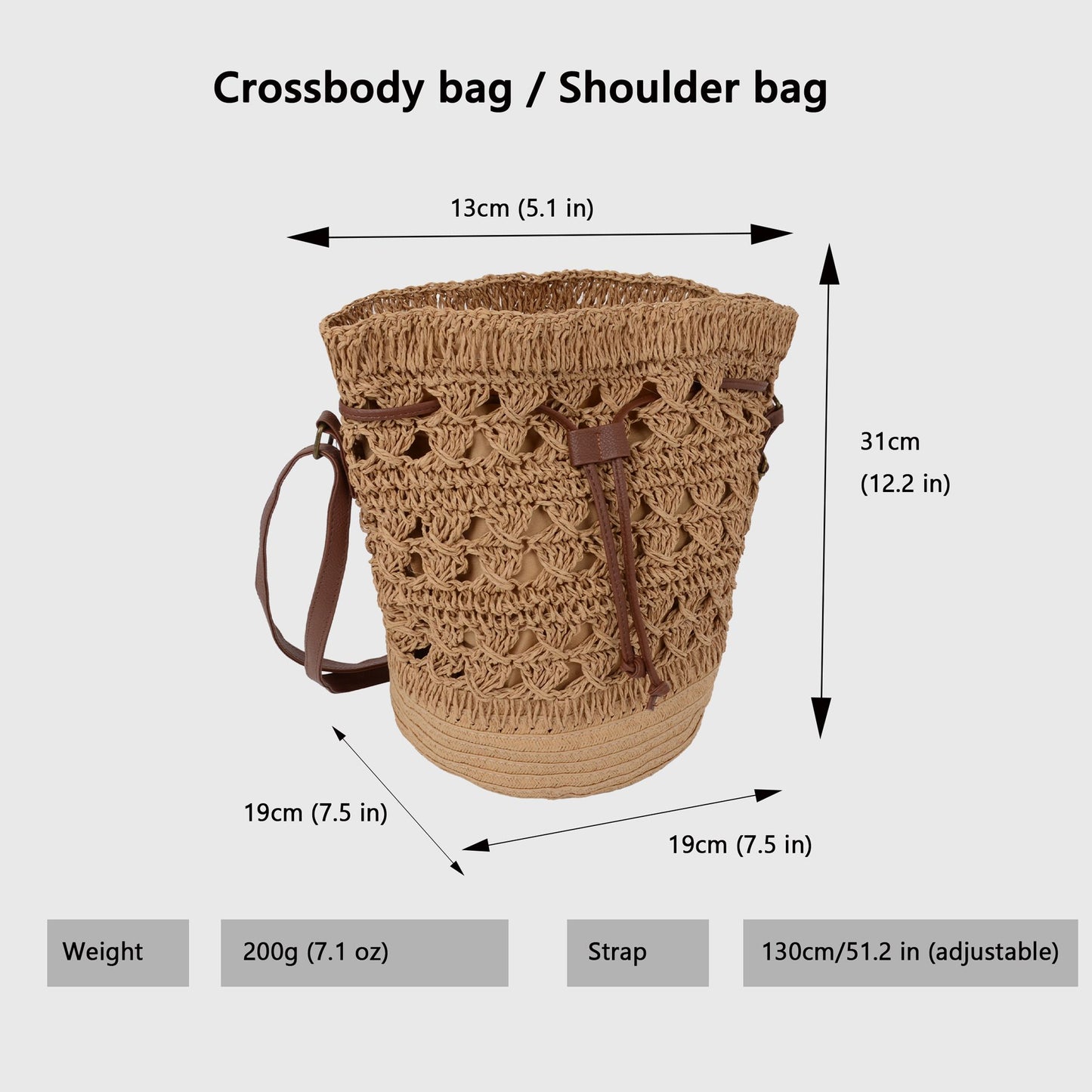 Women's Bohemian - Style Crochet Shoulder Bag