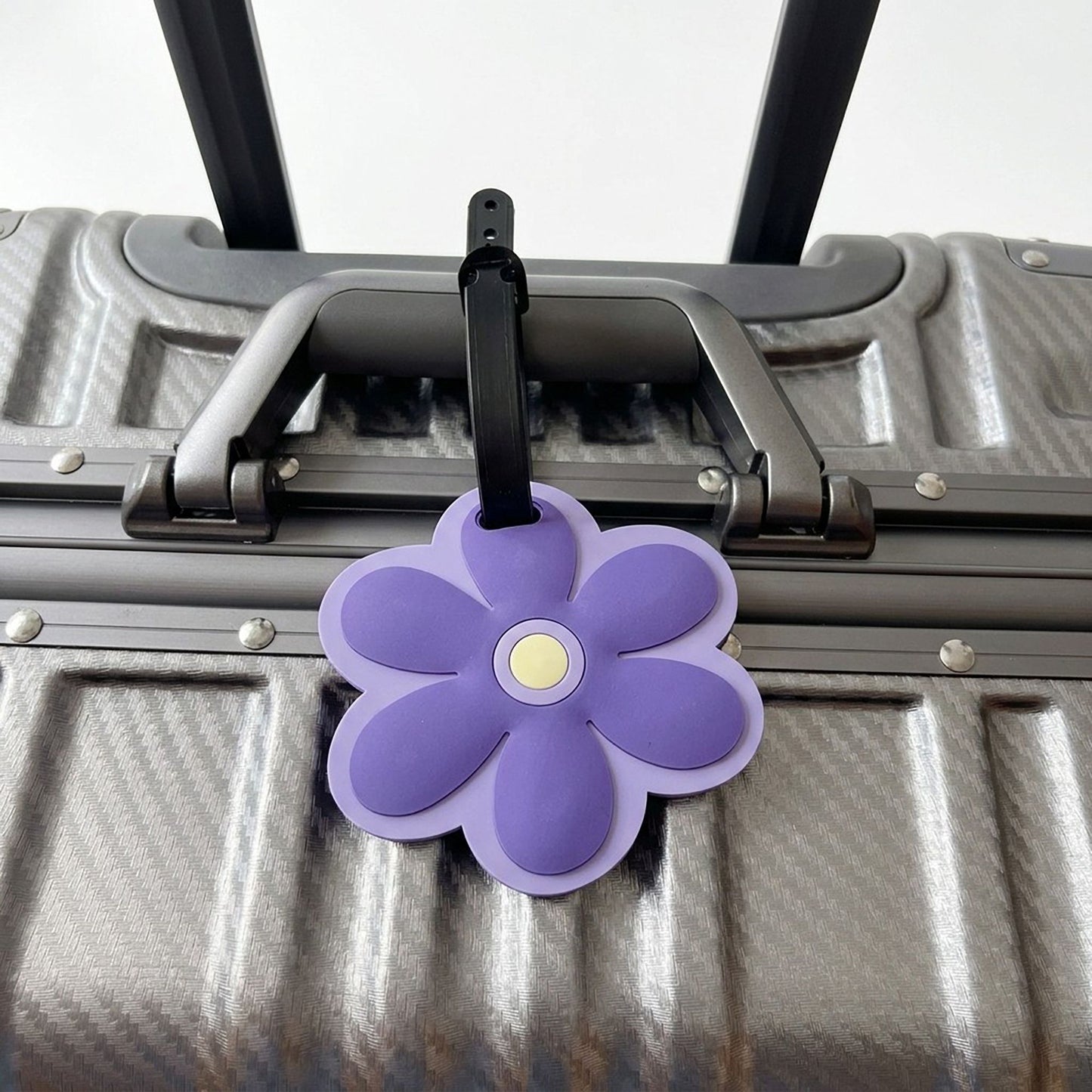 2 Pack Flower Shaped Luggage Tags with Attachment Straps
