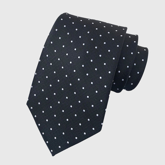 Men's Dot Pattern Tie Woven Formal Necktie for Business, Weddings & Daily Office Wear