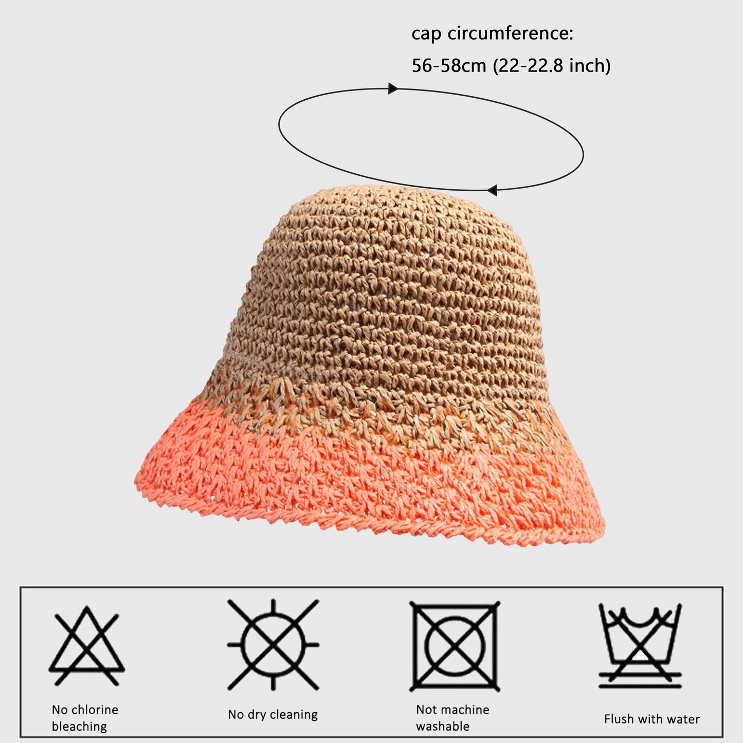 Women's Stylish Ombre Design Crochet Bucket Hat