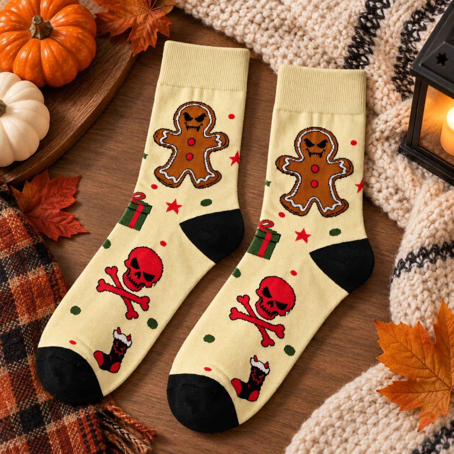 Holiday Novelty Crew Socks 3 Pair Pack Festive Patterns