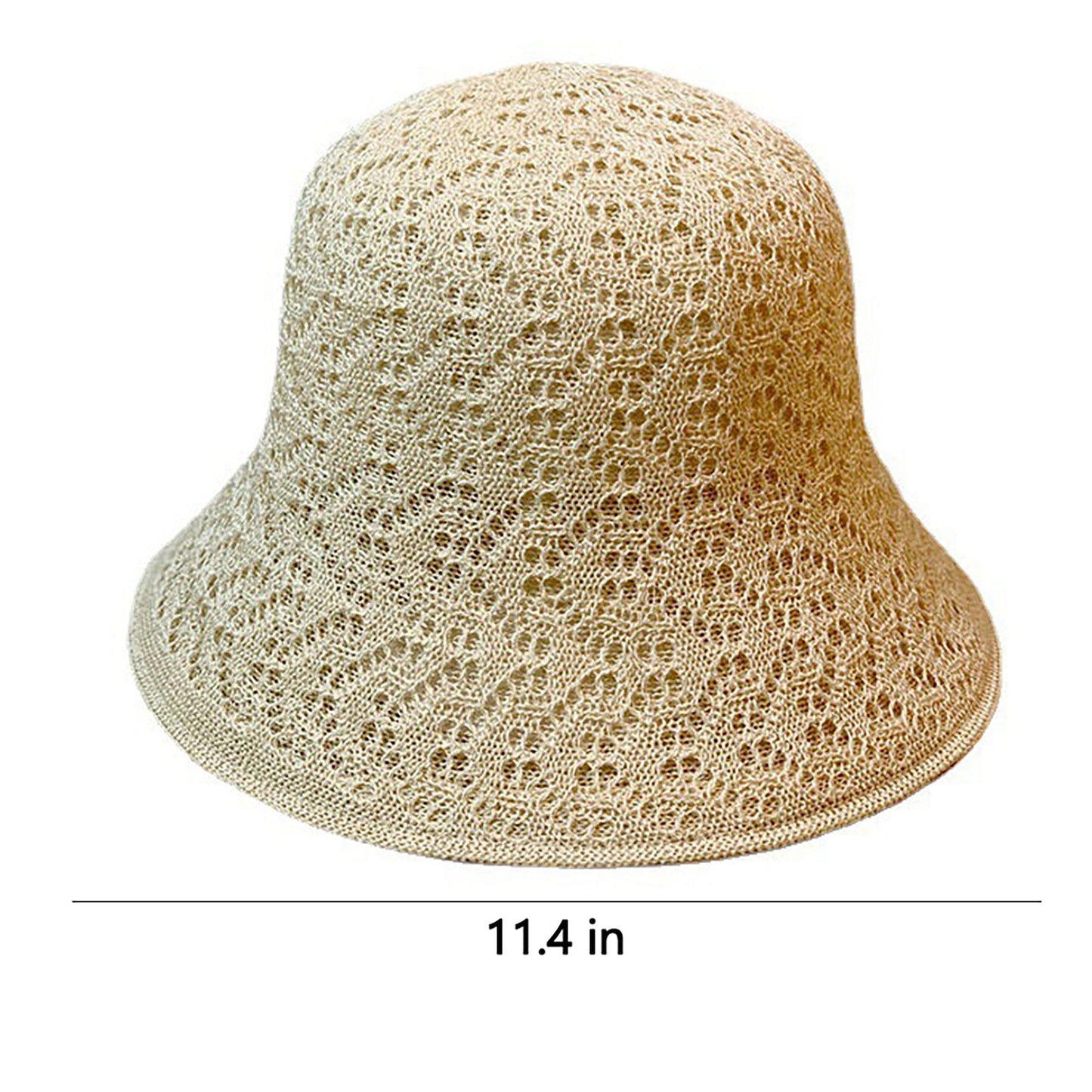 Crochet Bucket Sun Hat with Open Weave Texture and Flexible Brim Design
