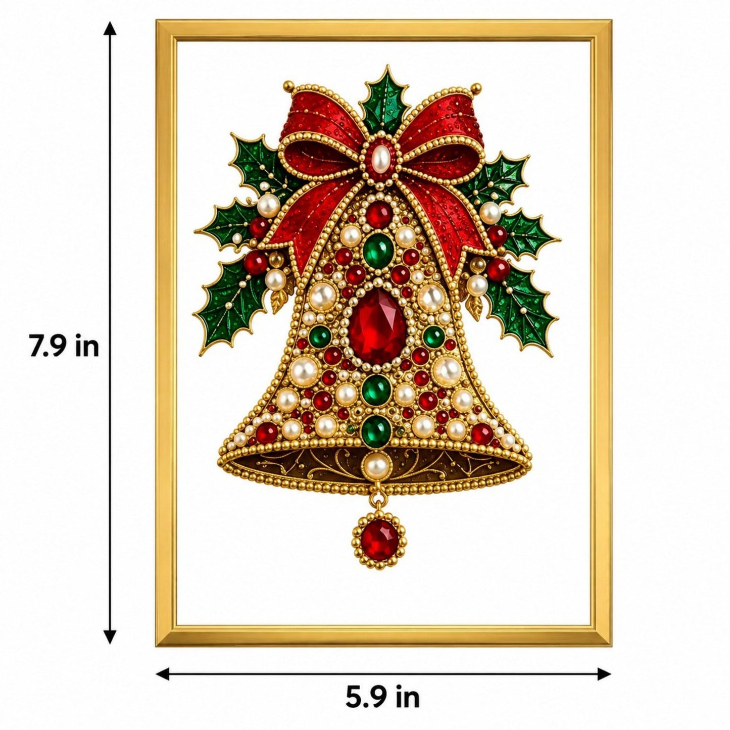 DIY Jeweled Christmas Tree Art Kit with Frame and Craft Supplies