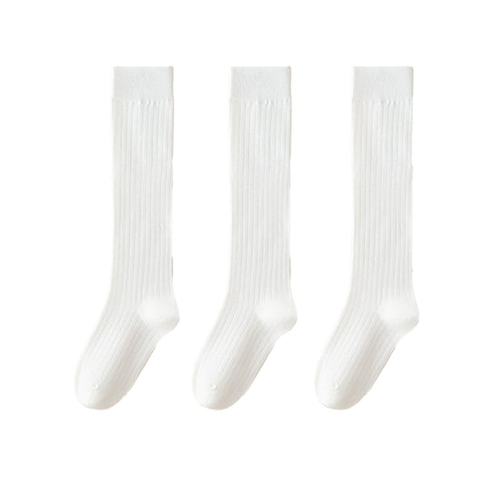 3-Pack Ribbed Knee High Compression Socks Seamless Toe Slim Fit Design