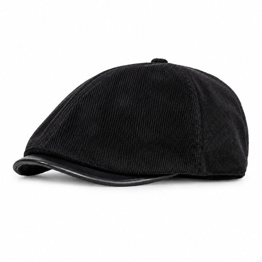Corduroy Newsboy Cap Adjustable Short Brim Vintage Fall Winter Hat