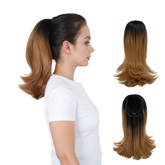 14 Inch Short Curly Drawstring Ponytail Extension High Hea Resistant Synthetic Fiber for Natural Looking Curls