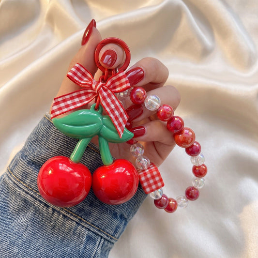 2-Piece Womens Bag Charm with Hanging Clip and Decorative Accents