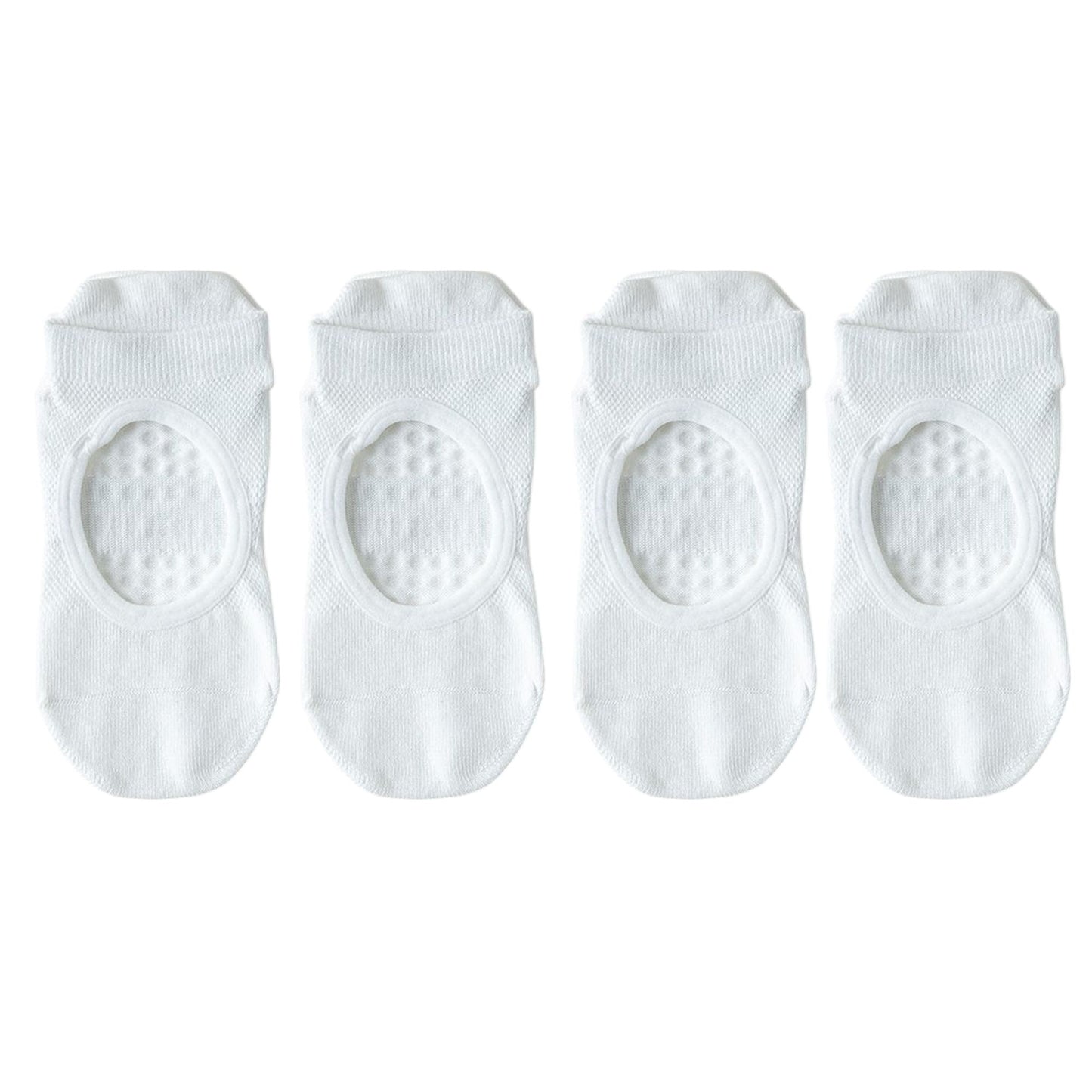 4 Pairs Non-Slip Yoga Socks Soft Cotton Grip Sole Low-Cut Design with Arch Ventilation for Pilates Barre