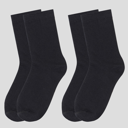 Slouchy Ankle Socks Soft Solid Cotton for Casual Comfort 2 Pairs