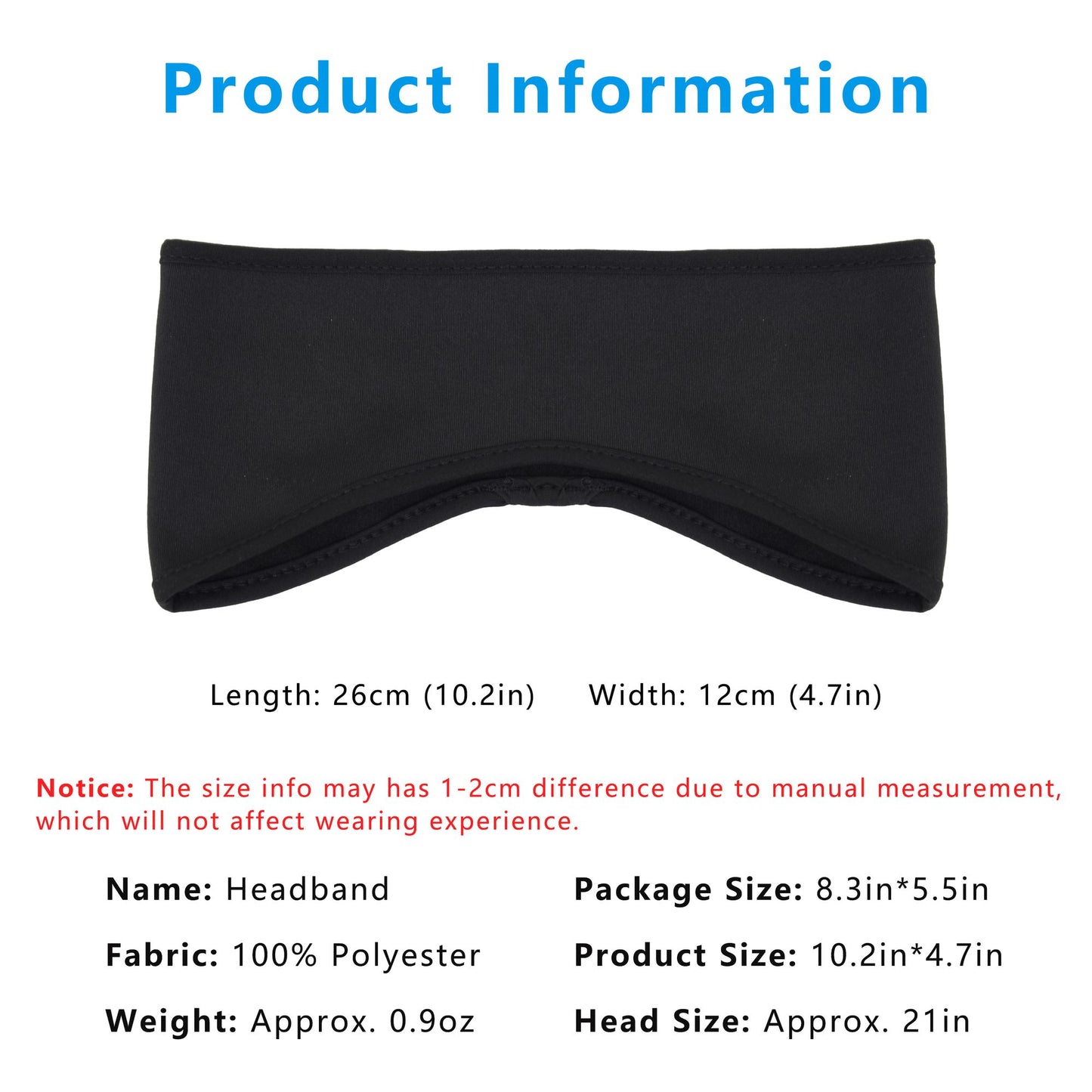 Sports Headband Moisture-Wicking for Running Workouts Exercise Men and Women Winter Ear Warmer