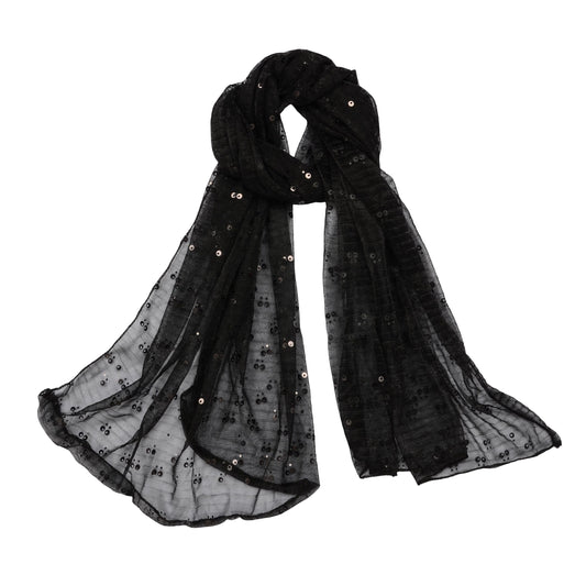 Sequin Sheer Scarf Lightweight Sparkly Shawl Wrap
